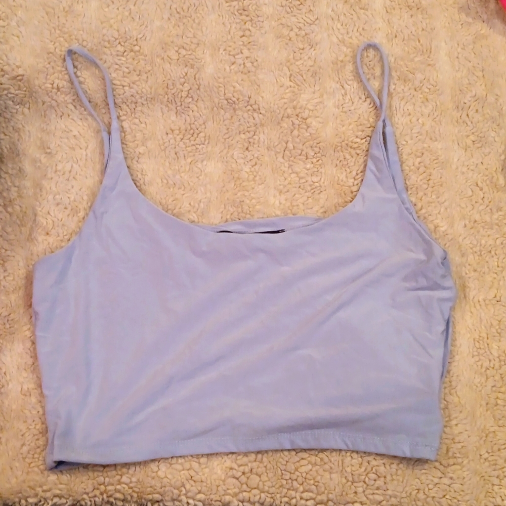 Silky crop tank top